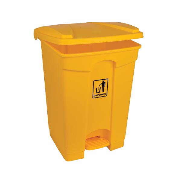 45L Clinical Waste Pedal Bin - Yellow
